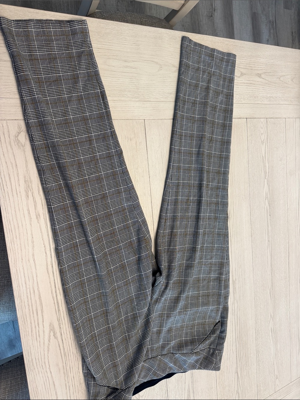 Investments Brown and Gray Glen Plaid Dress Pants